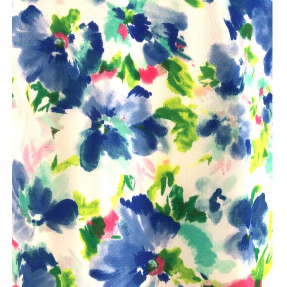 Adelyn Rae Strappy Fit & Flare Cocktail Party Dress Blue Floral Size Medium - Picture 6 of 12